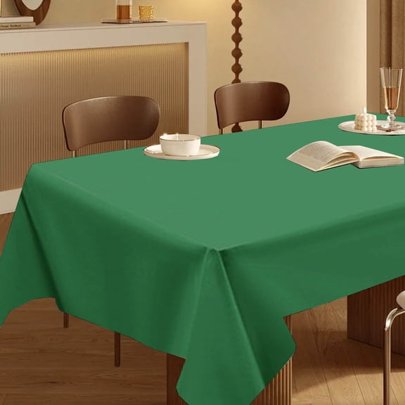 Tablecloth Plastic,Plastic Table Cloths,72*54IN Large Plastic Rectangle Table Cover Cloth,Rectangle Vinyl Tablecloth, Waterproof Spillproof Plastic Flannel Backed Table Cloth(E)