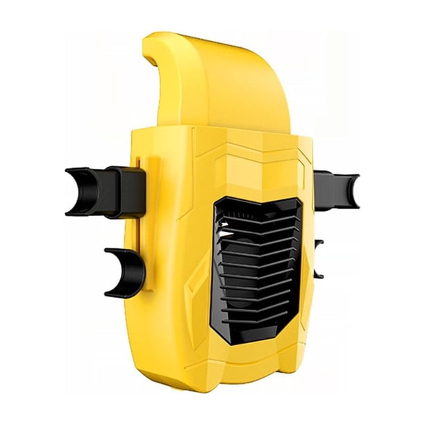 Monstrate Ventilador para asiento trasero de vehículo, 3 velocidades, ventilación ajustable para asiento trasero de camión, accesorios de Electrodomésticos Amarillo