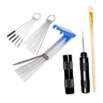 thumbnail image 4 of Kit de cepillo de limpieza de aerbrón Cleaner de aerógrafo múltiples usos de limpieza con aguja de aguja de limpieza Gadgets para consultorio para Negro, 4 of 8