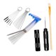 thumbnail image 3 of Kit de cepillos de limpieza para aerógrafo, cepillos de aguja de limpieza, aerógrafo resistente y multiusos Negro, 3 of 9