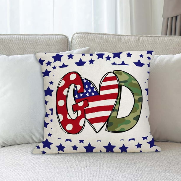Puntoco New Independence Day Throw Mat Case for the United States Independence Day Holiday Mat Case 45 * 45Cm