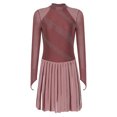 thumbnail image 5 of Traje de gimnasia y patinaje para mujer, malla transparente, dobladillo con borlas, vestidos de baile lírico de Ballet, vestido brillante con diamantes de imitación, Ropa de baile, 5 of 5