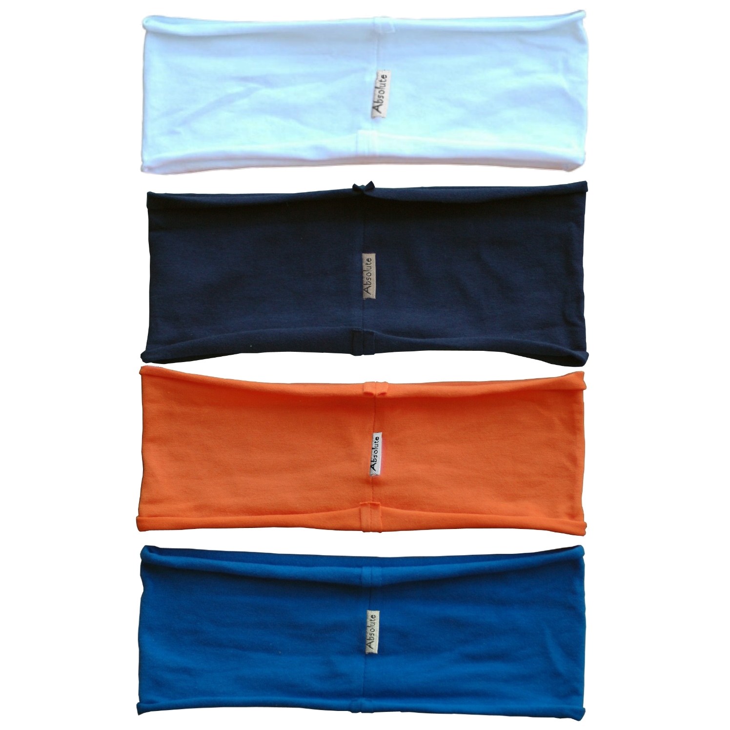 4Pack hBand Chakra Collection yoga headband (Navy, White, Orange, Blue