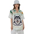 thumbnail image 4 of Alaskan Malamute Mother Book Lover Living That Dog Mom Life Happy Mother's Day Hawaiian Shirt Breathable Summer Unisex Merch Alaska Mal Dog Lovers Gifts - 03004, 4 of 6