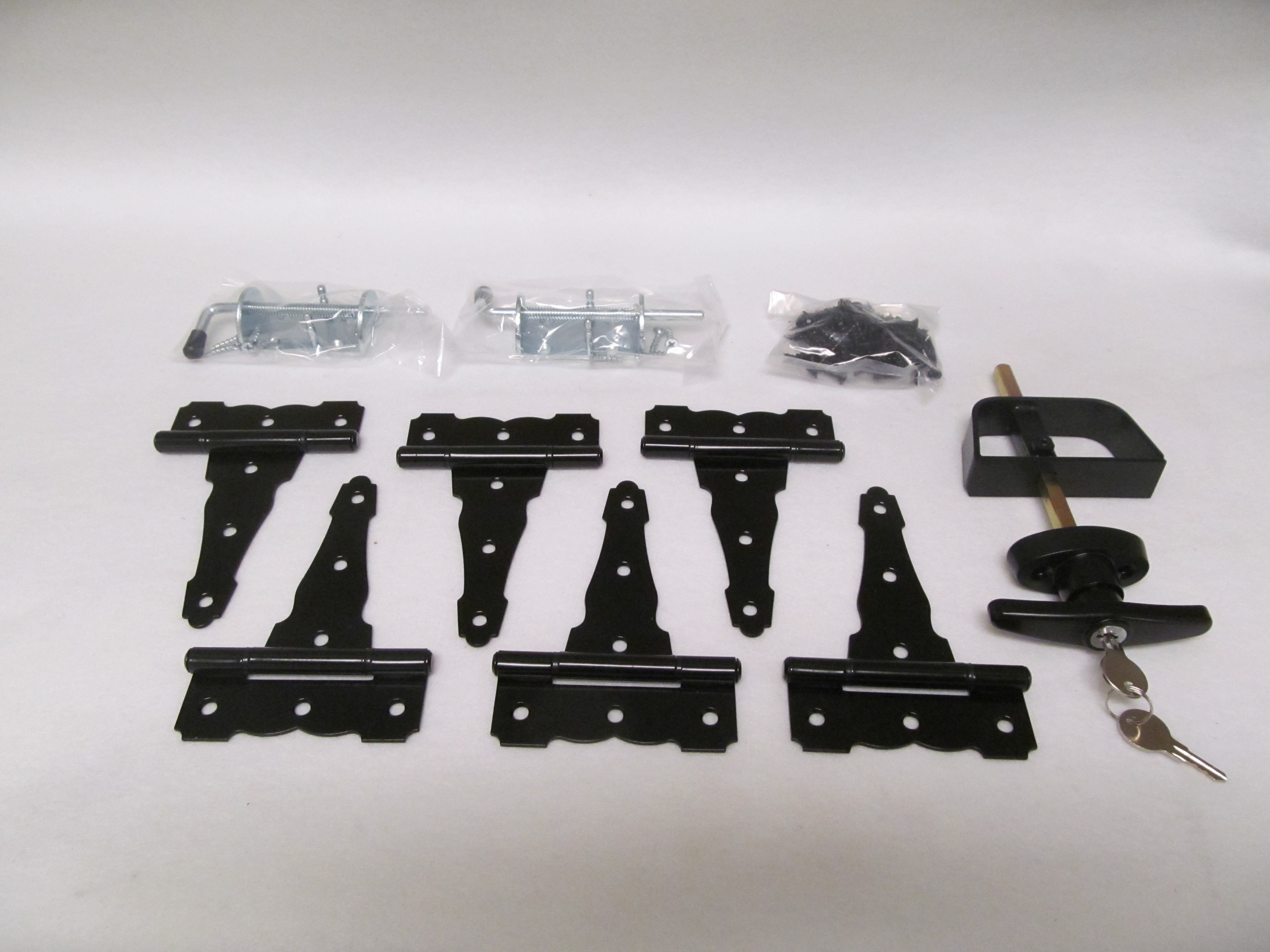 Shed Door Hardware Kit, Colonial T Hinges 5", T Handle, NEW Heavy Duty