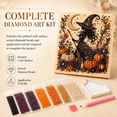thumbnail image 3 of AEL Kit de Pintura de Diamantes de Halloween, 8 x 8 in Arte de Cristal Enmarcado DIY, Bruja, 3 of 6