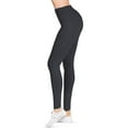 thumbnail image 2 of Satina High Waisted Leggings for Women | 3 Inch Waistband (One Size, Charcoal), 2 of 7