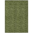 thumbnail image 2 of 9' X 12' Olive Green And Fern Green Floral Washable Indoor Outdoor Area Rug, 2 of 5