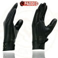 thumbnail image 5 of Milwaukee Leather MG7760 Women's Black Leather Gel Palm Lightweight Motorcycle Hand Gloves W/ Stylish ‘Wrist Detailing’ Medium, 5 of 8