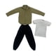thumbnail image 4 of 3x 1/6 Escala Ropa Masculina Traje Pantalones Camisas Vestir Elegante Niños Regalos Ropa Beige, 4 of 9