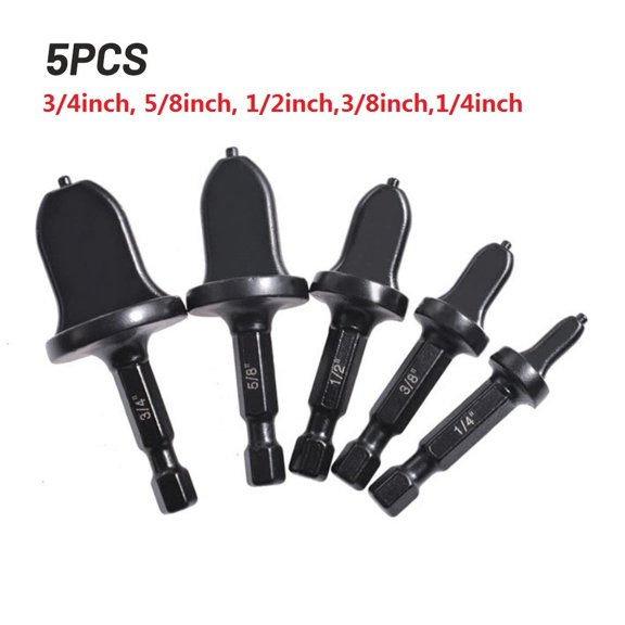 RANMEI 5Pcs Tube Expander 1/4 3/8 1/2 5/8 3/4 Inch 6.35Mm Hex Shank Electric Pipe Expander For Air Conditioner Hvac Pipes Tool Parts