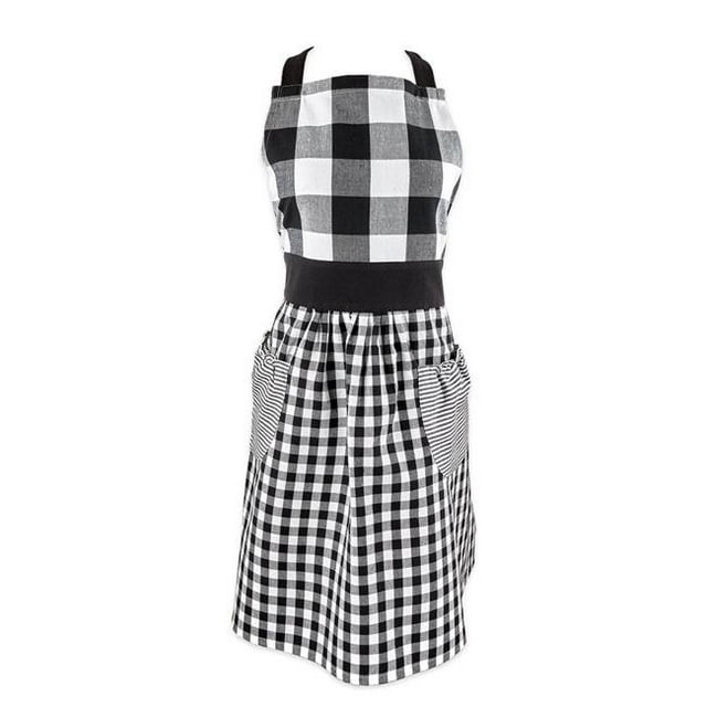 Design Imports Z02374 Black & White Gingham Apron