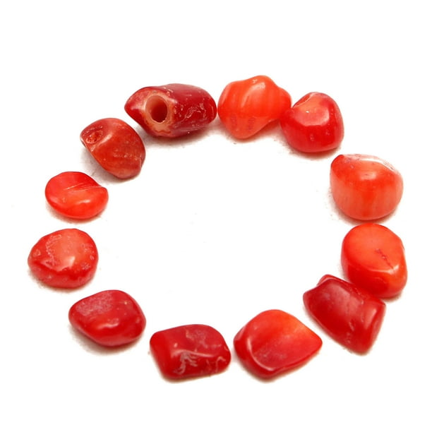 100g de Pierres de Cristal de Quartz de Corail Rouge Naturel Gemme de Guérison Polie