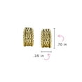 thumbnail image 4 of Bling Jewelry Womens Twisted Cable Chain Weave Wide Half Hoop Clip On Earrings Oxidized Gold Plated, 4 of 4