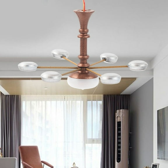 KALLORY Mini Light Miniature Chandelier Antique Copper 1Pack