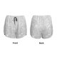 thumbnail image 3 of Balery Silver Glitter Pantalones cortos deportivos para mujer con forro y dos bolsillos, elásticos, para entrenamiento, gimnasio, yoga-Large, 3 of 7