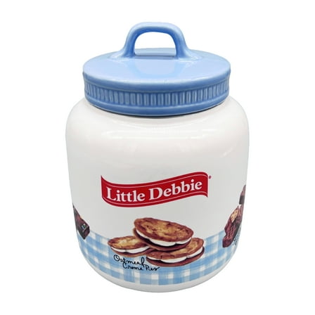 Little Debbie Collectible Gingham Ceramic Cookie Jar, 1 Count