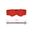 thumbnail image 3 of INSPIRE CHIC 2Pcs Interlock 8-shaped Buckle Elastic Faux Leather Stretch Waist Belt for Lady 27x2.36"(LxW) Red, 3 of 7