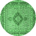 thumbnail image 1 of Ahgly Company Indoor Round Persian Emerald Green Traditional Area Rugs, 3' Round, 1 of 4