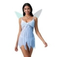 thumbnail image 1 of Gupgi Costume d'Halloween pour Femmes Fairy, Robe Mini Transparente en Dentelle à Bretelles Spaghetti, Col en V, Décolleté Plongeant, avec Ailes de Papillon, 1 of 9
