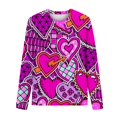 thumbnail image 4 of Sweatshirts for Teenagers Fashion Heart Tie-Dye Printed Crew Neck Casual Long Sleeve Pullover Tops Valentine Gift(Hot Pink,XXL), 4 of 4
