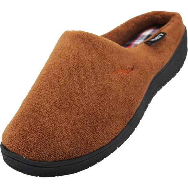 mens memory foam mule slippers