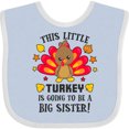 thumbnail image 3 of Inktastic This Little Turkey is Going to Be a Big Sister Girls Baby Bib, 3 of 4