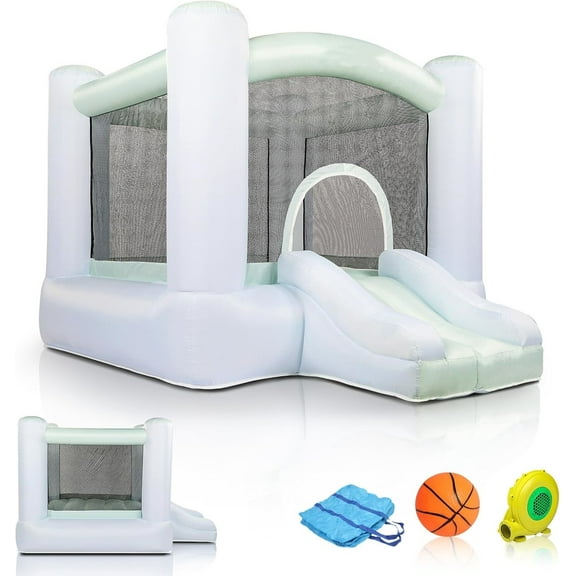 Ktaxon Grandient Style 3-in-1 Inflatable Bounce House for Kids 3-6 with Blower, Kids Bounce House, for Toddlers Indoor & Outdoor Party