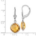 thumbnail image 6 of Auriga Fine Jewelry 925 Sterling Silver Citrine Dangle Lever Back Earrings for Women, 6 of 6