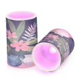 thumbnail image 7 of Yayeee Flameless Candles with Remote Flickering Battery Operated Multi Color Changing, Green Floral, 7 of 7
