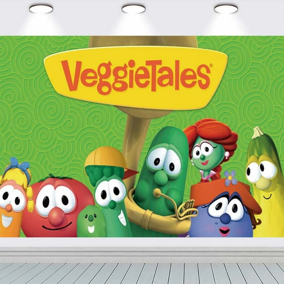 VeggieTales in the House Post school Wall Decor Birthday Banner Backdrop Background Party Supplies Taspestry