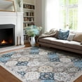 thumbnail image 5 of Toyoso 6x9 Area Rug Living Room Rugs - Washable Vintage Floral Soft Thin Large Rug Indoor Floor No Slip Rug Carpet for Bedroom Under Dining Table Home Office Decor - Multi Blue, 5 of 9