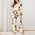 thumbnail image 3 of Bingfone Womens Pajama Sets Sloth Yoga Print,Long Sleeve Loungewear Pajamas Set-Large, 3 of 9