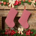 thumbnail image 6 of Goofa Red Checkboard for Christmas Stockings, 18inch Xmas Hanging Stocking Decorations for Christmas Party Family Decor, 6 of 7
