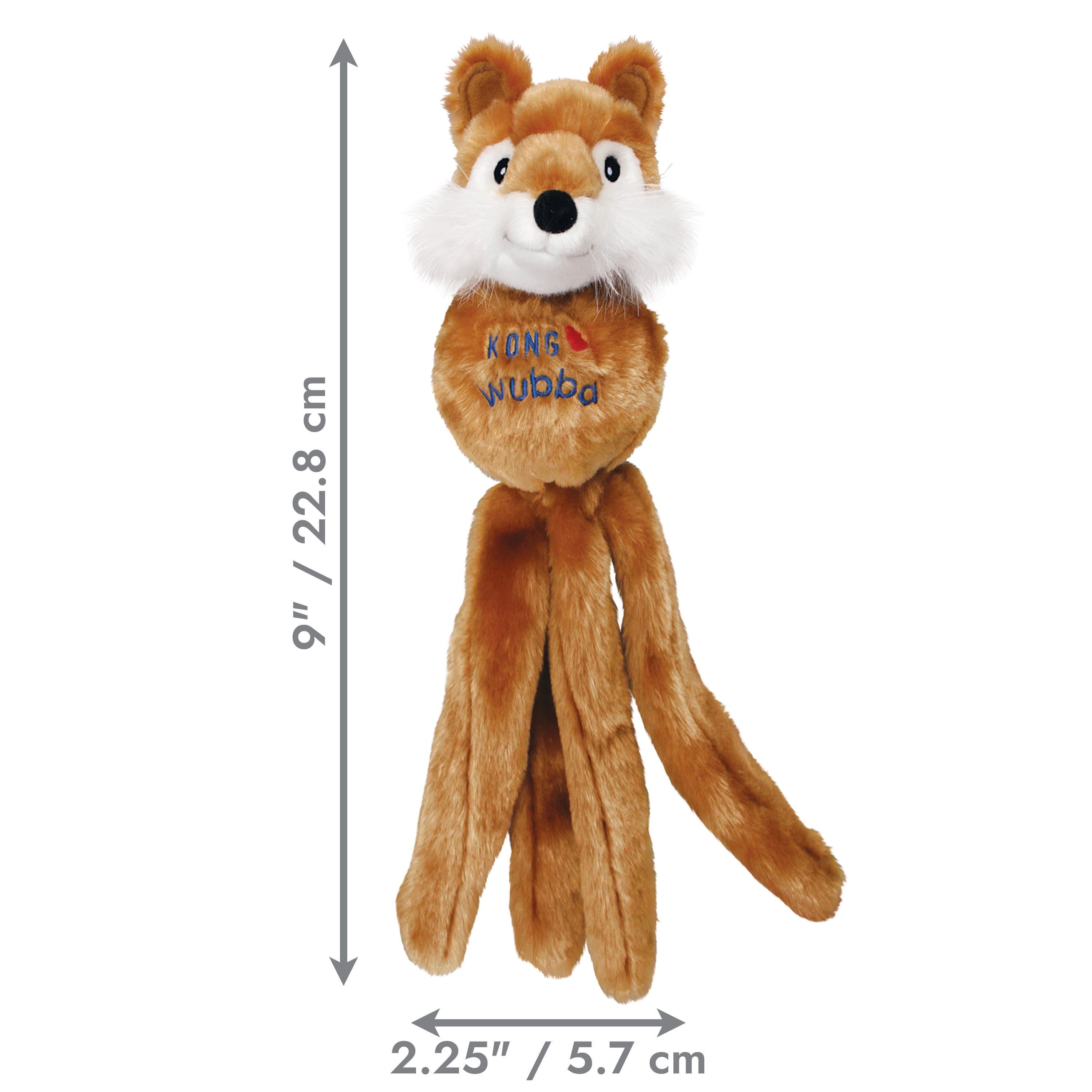 KONG® Wubba Squeaker Dog Toy, Fox, Small