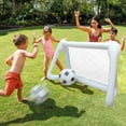 thumbnail image 2 of Dvruxg Ensemble de But de Soccer Gonflable – 49.2x29.5 Po But de Soccer Portable en PVC avec Filet, Cadre Transparent et Ballon Gonflable – Inclut des Clous de Sol pour Jardin, Parc et Utilisation Extérieure, 2 of 5