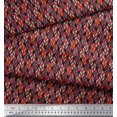 thumbnail image 3 of Soimoi Poly Georgette Fabric Leaves Small Fabric Prints by Yard 52 Inch Wide, 3 of 3
