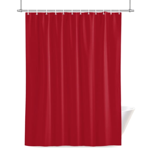 Shower Curtains for Bathroom-36"x72",Pure Color Red Waterproof Bath Curtain Grommet Shower Curtain Set with Hooks