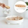thumbnail image 5 of Round Storage Tray snack tray Organizer Food Organizer Basket Fruit Storage Organizer for Fruits Makeup Comestics White, 5 of 8