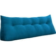 thumbnail image 7 of WOWMAX Large Bolster Triangular Reading Backrest Positioning Support Wedge Pillow Headboard for Day Bed Bunk Bed RV/Trailer with Removable Cover Royal Blue 59x8x20inch, 7 of 7
