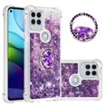 thumbnail image 1 of Funda para Motorola Moto G Stylus 2021 5G con Brillo Líquido Flotante, Purpurina, Parachoques y Anillo Giratorio Soporte, 1 of 5