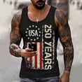 thumbnail image 4 of We the People Patriotic Tank Top for Men 1776-2026 250th Anniversary Retro American Flag Graphic Tank Tops 4th Of July Independence Day Patriotic T Shirts Usa Muscle Round Neck Cut Off Shirts,M, 4 of 5