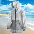 thumbnail image 2 of YUGYXL Women's UPF 50+ Sun Protection Jacket Hooded Cooling Shirt Athletic Jacket for Women with Pocket S Gray, 2 of 5