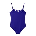 thumbnail image 4 of LIIPEE Girls Swimsuit Sets 2 Piece Set Kids Casual Summer Solid Color Spaghetti Straps One-Piece Swimsuits Blue Floral Print Mesh Wrap Skirt Cute Beach Swimwear,11-12 Years, 4 of 6