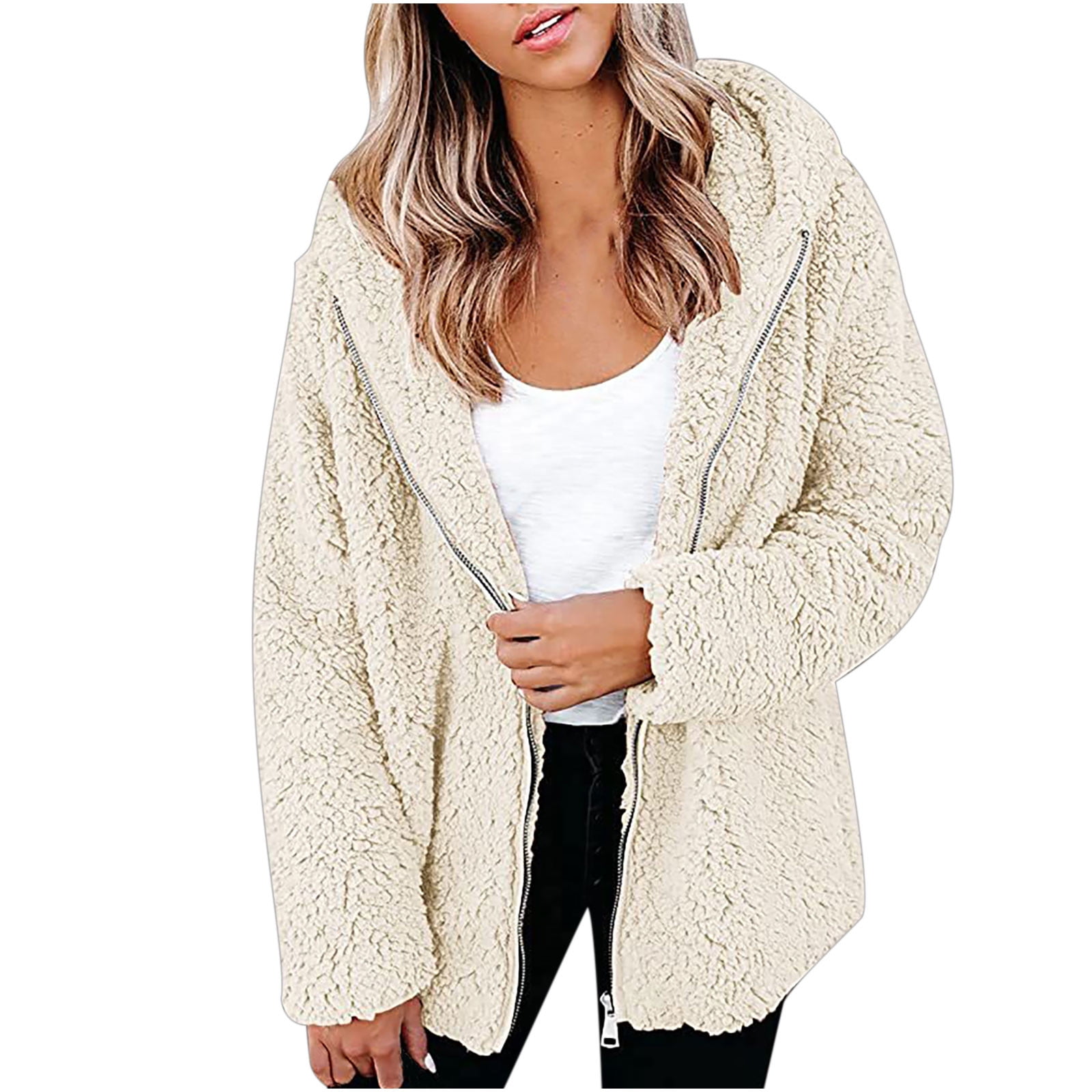 xukasiboPN7 Fluffy Fleece Coat Sherpa 