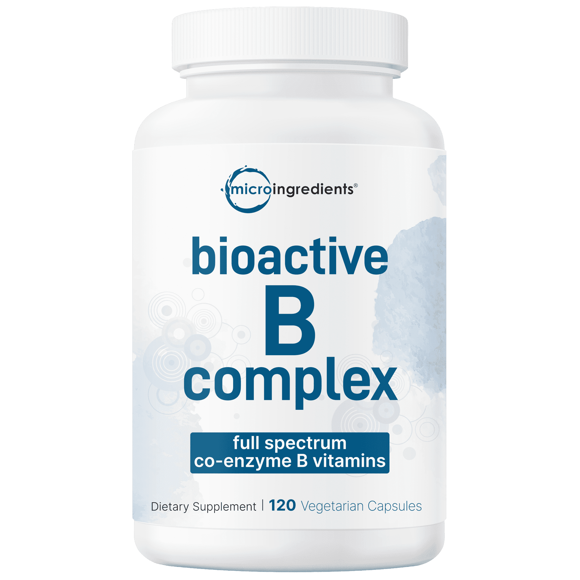Micro Ingredients Bioactive B Complex, 120 Vegetarian Capsules | Activated Coenzyme Forms of Methyl B12, L-5-MTHF folate, P5P & riboflavin B2 | High Bioavailability B Complex Vitamins