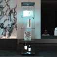 thumbnail image 5 of Miekor Furniture LED lights Glass Display Cabinet 4 Shelves with Door, Floor Standing Curio Bookshelf for Living Room Bedroom Office, 64.7"*16.7"*14.3", Black 27002, 5 of 9