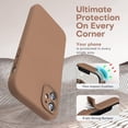 thumbnail image 6 of for iPhone 11 Case, Upgraded Full Camera Lens Protection, Liquid Silicone Ultra Slim Shockproof Non-Slip with Soft Anti-Scratch Microfiber for iPhone 11, 6.1 inch, Brown, 6 of 11