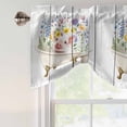 thumbnail image 5 of Tie Up Valances for Windows, Spring Floral Pig Adjustable Valance Curtains Window Treatment for Living Room, Elegant Flowers Leaves Farmhouse Wooden Rod Pocket Kitchen Curtains & Drapes 60x18 Inch, 5 of 9