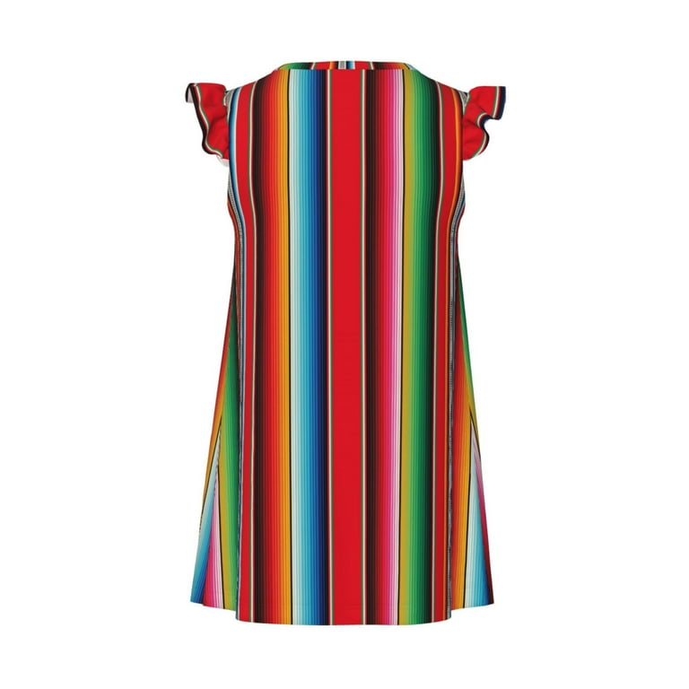 Girls Serape Ruffled Sleeve Top Girls Serape Ruffled Sleeve Top